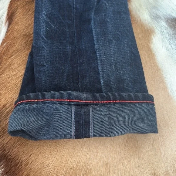 Gustin California Slim Selvedge Button FlyDenim Jeans Straight slim fit size 33